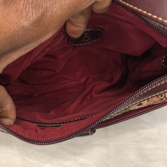 ETIENNE AIGNER Vintage paisley tapestry small shoulder handbag. - Picture 11 of 13